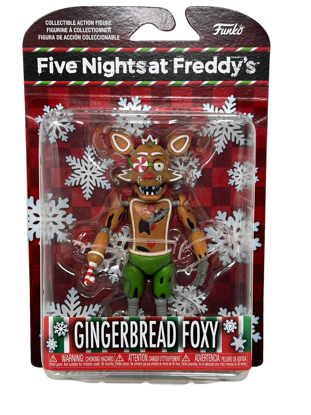 FNAF Five Nights at Freddy's Holiday Gingerbread Foxy Articulated Action Figure By Funko