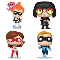 Funko POP! The Incredibles: 20th Anniversary Set: Mr. Incredible, Elastigirl, Edna Mode, and JJ & Syndrome