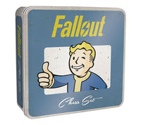 Fallout Chess Set with Vault Boy Collector's Metal Tin