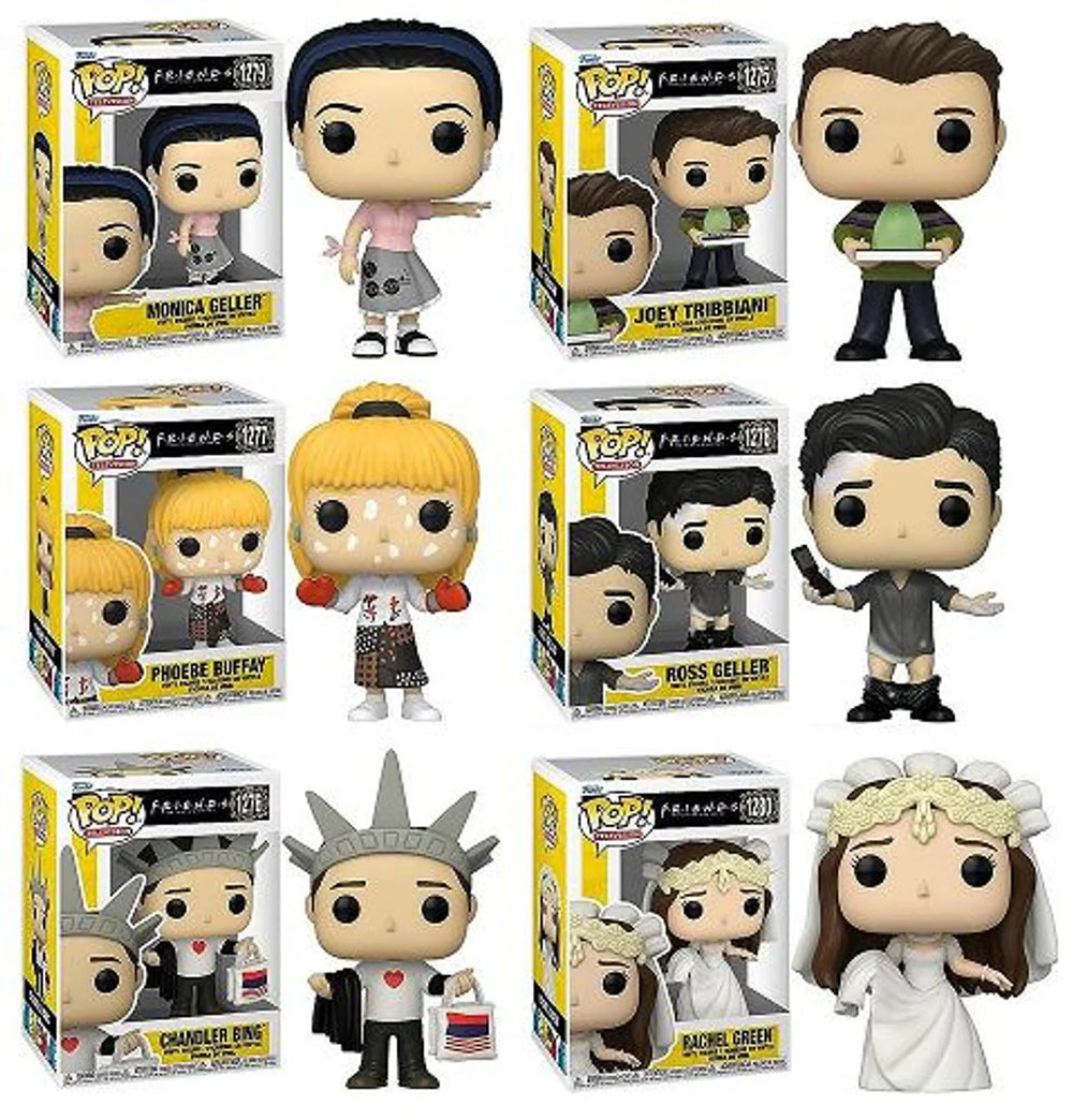 Funko Pop! TV - Friends Wave 4 Set of 6: Rachel, Chandler, Joey, Phoebe, Monica, and Ross