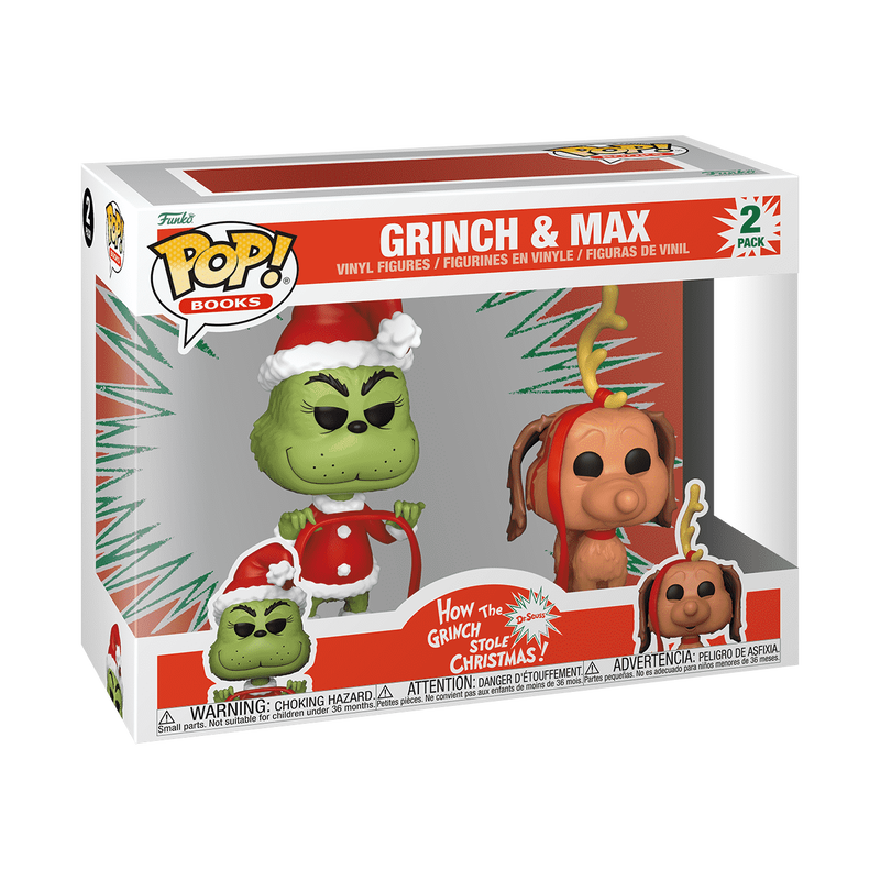 Funko POP! Books: How the Grinch Stole Christmas - Grinch and Max 2 Pack