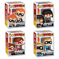 Funko POP! The Incredibles: 20th Anniversary Set: Mr. Incredible, Elastigirl, Edna Mode, and JJ & Syndrome
